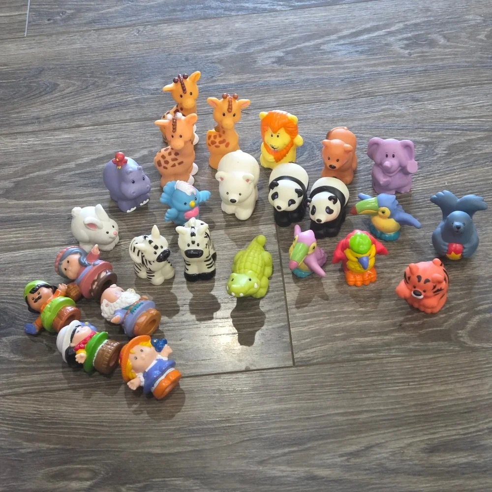 Fisher-Price Little People Noah's Ark Zoo Animal Figure Lot 25pc 2001 Vintage